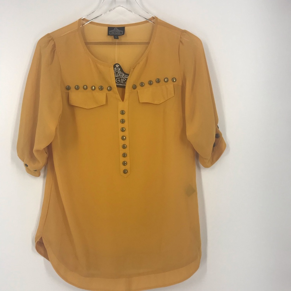 Mustard blouse by Angie